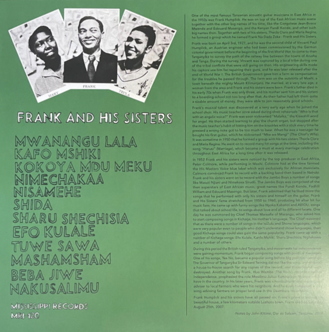 Fred McDowell - The Alan Lomax Recordings LP — Mississippi